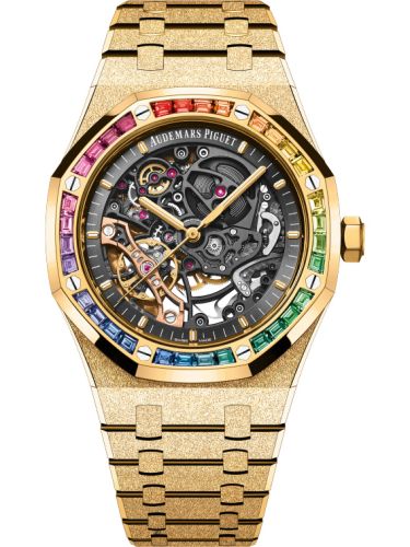 Audemars Piguet Royal Oak 41 Double Balance Wheel Openworked Frosted Yellow Gold - Rainbow 15412BA.YG.1224BA.01