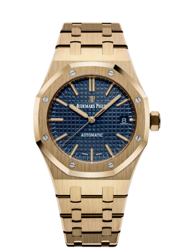 Audemars Piguet Royal Oak 15450 Selfwinding Yellow Gold / Blue 15450BA.OO.1256BA.02