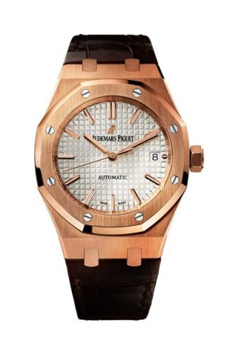 Audemars Piguet Royal Oak 15450 Selfwinding Pink Gold / Silver / Strap 15450OR.OO.D088CR.01