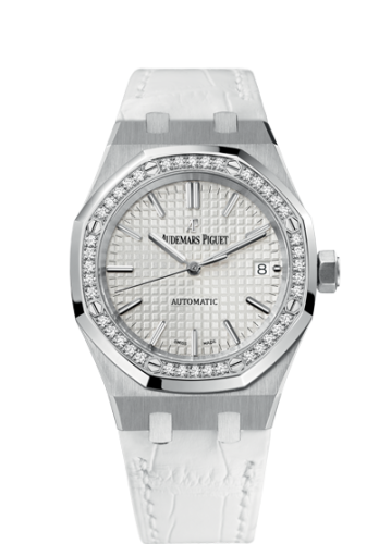 Audemars Piguet Royal Oak 15451 Selfwinding Stainless Steel / Diamond / Silver / Strap 15451ST.ZZ.D011CR.01