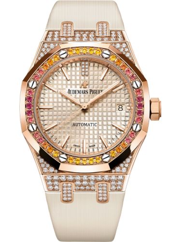 Audemars Piguet Royal Oak Selfwinding 37 Pink Gold / Sapphire / Beige 15452OR.ZY.D038VE.01
