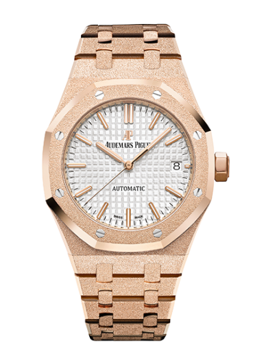 Audemars Piguet Royal Oak 15454 Selfwinding Frosted Pink Gold / Silver 15454OR.GG.1259OR.01