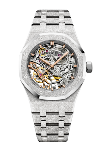 Audemars Piguet Royal Oak 37 Double Balance Wheel Openworked Frosted White Gold 15466BC.GG.1259BC.01