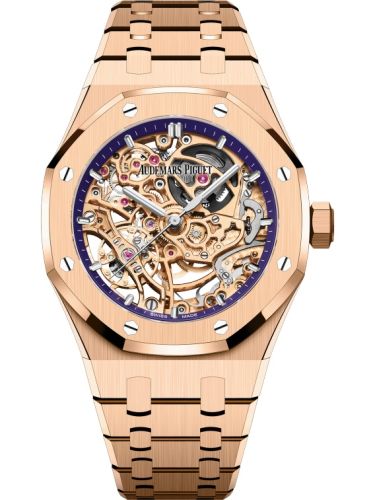 Audemars Piguet Royal Oak 37 Double Balance Wheel Openworked Pink Gold / Purple 15467OR.OO.1256OR.02