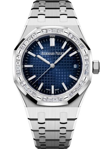 Audemars Piguet Royal Oak Selfwinding 37 White Gold - Baguette / Smoked Blue 15551BC.ZZ.1356BC.01