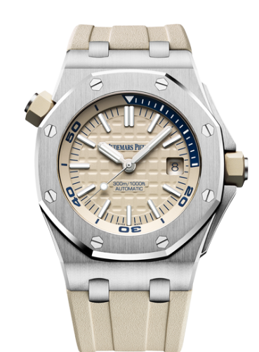 Audemars Piguet Royal Oak Offshore Diver Stainless Steel / Beige 15710ST.OO.A085CA.01