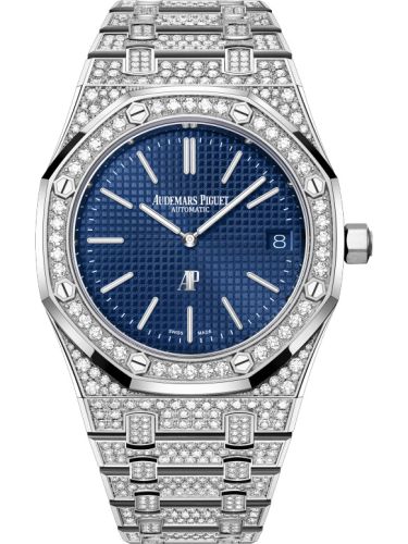 Audemars Piguet Royal Oak Extra-Thin White Gold - Diamond / Blue 16202BC.ZZ.1241BC.02