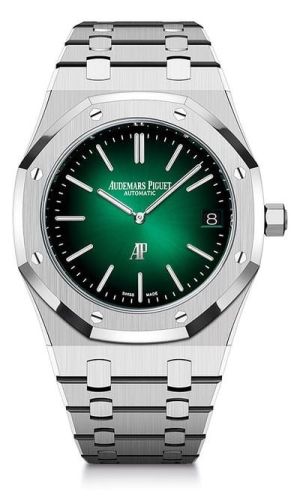 Audemars Piguet Royal Oak Extra-Thin Platinum / Green / 50th Anniversary 16202PT.OO.1240PT.01