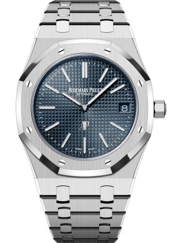 Audemars Piguet Royal Oak Extra-Thin Stainless Steel / Blue / 50th Anniversary 16202ST.OO.1240ST.01