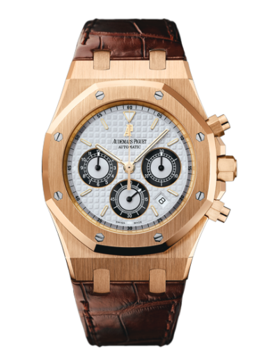 Audemars Piguet Royal Oak 26022 Chronograph Pink Gold / Silver / Strap 26022OR.OO.D098CR.01