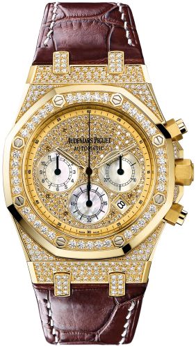 Audemars Piguet Royal Oak Chronograph 39 Yellow Gold / Diamond / Strap 26068BA.ZZ.D088CR.01