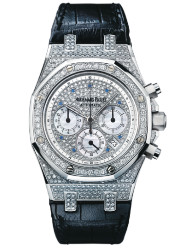 Audemars Piguet Royal Oak Chronograph 39 White Gold / Diamond / Strap 26068BC.ZZ.D002CR.01