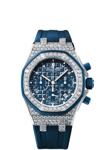 Audemars Piguet Royal Oak Offshore 26092 Lady Chronograph White Gold / Blue 26092CK.ZZ.D021CA.01