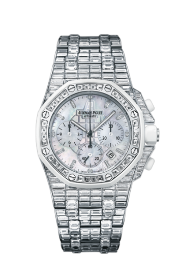 Audemars Piguet Royal Oak OffShore 26114 Chronograph White Gold / Baguette / MOP 26114CK.ZZ.9181BC.01