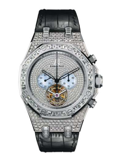 Audemars Piguet Royal Oak Tourbillon Chronograph White Gold / Diamond / Strap 26116BC.ZZ.D002CR.01
