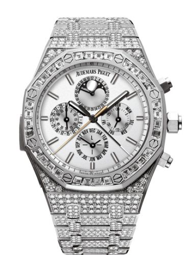Audemars Piguet Royal Oak Grande Complication White Gold / Diamond / Silver / Bracelet 26222BC.ZZ.1197BC.01