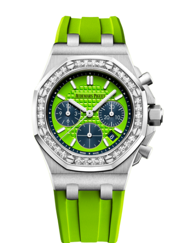 Audemars Piguet Royal Oak OffShore 26231 Lady Chronograph Stainless Steel / Green / Diamond 26231ST.ZZ.D038CA.01
