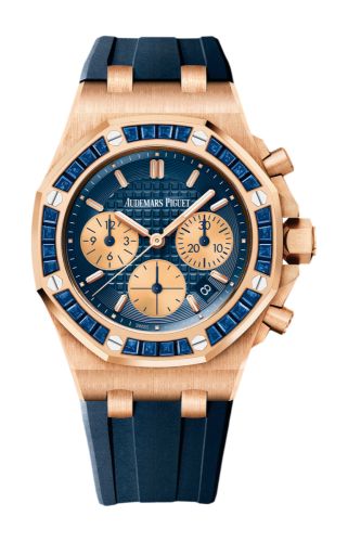 Audemars Piguet Royal Oak OffShore Lady Chronograph Pink Gold / Blue / Bartorelli 26236OR.SS.D027CA.01