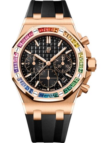 Audemars Piguet Royal Oak OffShore 26231 Lady Chronograph Pink Gold - Rainbow / Black 26236OR.YY.D002CA.01