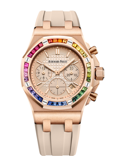 Audemars Piguet Royal Oak OffShore Lady Chronograph Pink Gold / Silver / Rainbow 26236OR.YY.D085CA.01