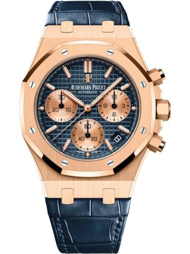 Audemars Piguet Royal Oak Chronograph 41 Pink Gold / Blue / Alligator 26239OR.OO.D315CR.01