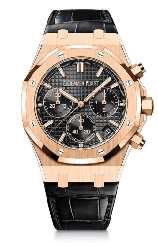 Audemars Piguet Royal Oak Chronograph 41 Pink Gold / Black / Strap / 50th Anniversary 26240OR.OO.D002CR.01