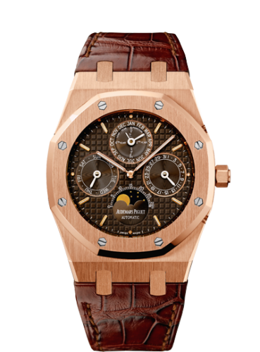 Audemars Piguet Royal Oak Perpetual Calendar Pink Gold / Brown / Strap 26252OR.OO.D092CR.01