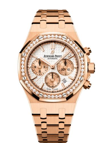 Audemars Piguet Royal Oak Chronograph 38 Pink Gold / Diamond / Silver 26315OR.ZZ.1256OR.01