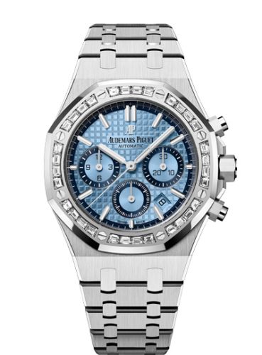 Audemars Piguet Royal Oak Chronograph 38 White Gold / Diamond / Light Blue 26318BC.ZZ.1256BC.01