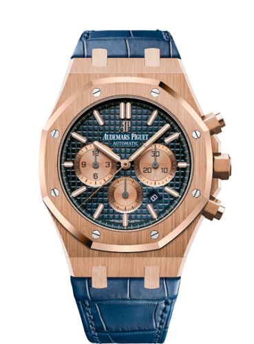 Audemars Piguet Royal Oak Chronograph 41 Pink Gold / Blue / Alligator 26331OR.OO.D315CR.01