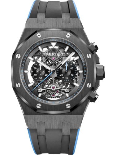 Audemars Piguet Royal Oak Tourbillon Chronograph Openworked Ceramic / Blue 26343CE.OO.D002CA.02