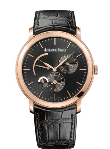 Audemars Piguet Jules Audemars 26380 Dual Time Pink Gold / Black 26380OR.OO.D002CR.01
