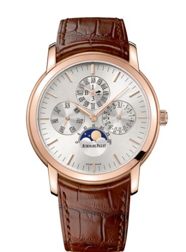 Audemars Piguet Jules Audemars 26390 Perpetual Calendar Pink Gold / Silver 26390OR.OO.D088CR.01