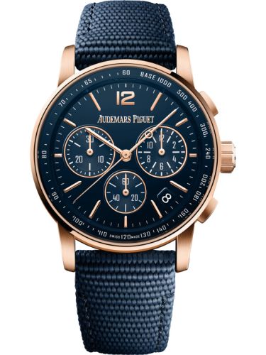 Audemars Piguet CODE 11.59 Chronograph Selfwinding Pink Gold / Blue / Fabric 26393OR.OO.A027KB.0