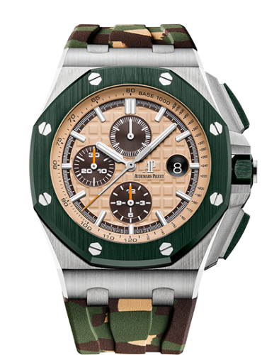 Audemars Piguet Royal Oak Offshore 44 Stainless Steel / Ceramic / Beige / Rubber 26400SO.OO.A054CA.01