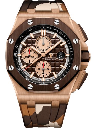 Audemars Piguet Royal Oak Offshore 42 Pink Gold / Ceramic / Brown / Rubber 26401RO.OO.A087CA.01