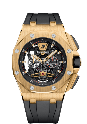 Audemars Piguet Royal Oak Offshore Tourbillon Chronograph Openworked Yellow Gold / Rubber 26407BA.OO.A002CA.01