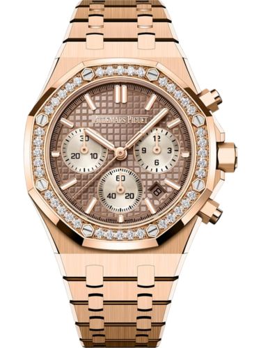 Audemars Piguet Royal Oak Chronograph 38 Pink Gold - Diamond / Beige 26450OR.ZZ.1356OR.01-B