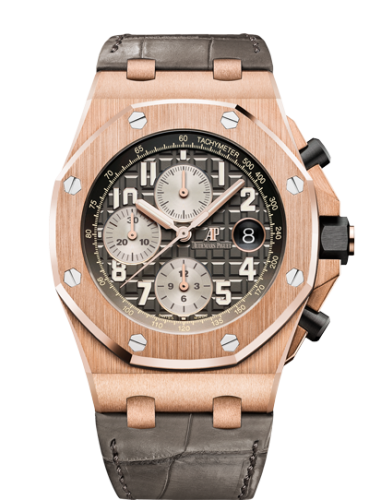 Audemars Piguet Royal Oak Offshore 42 Pink Gold / Grey / Alligator 26470OR.OO.A125CR.01