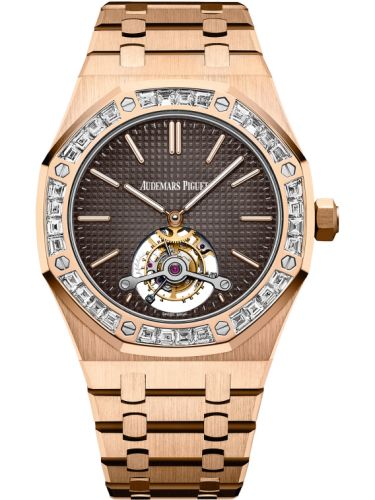 Audemars Piguet Royal Oak Ultra Thin Tourbillon Pink Gold / Baguette / Brown 26516OR.ZZ.1220OR.01