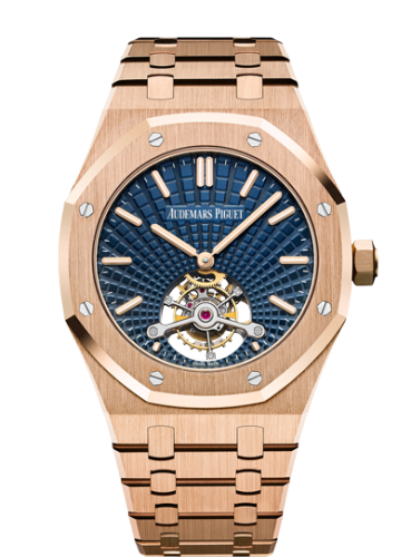Audemars Piguet Royal Oak Ultra Thin Tourbillon Pink Gold / Blue Evolutive 26522OR.OO.1220OR.01