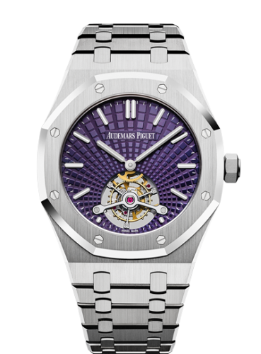 Audemars Piguet Royal Oak Ultra Thin Tourbillon Stainless Steel / Plum Evolutive 26522ST.OO.1220ST.01