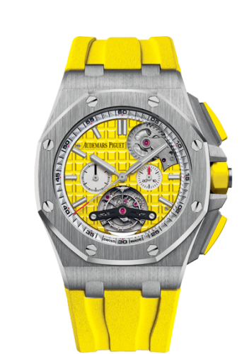 Audemars Piguet Royal Oak Offshore Tourbillon Chronograph Selfwinding Stainless Steel / Yellow 26540ST.OO.A051CA.01