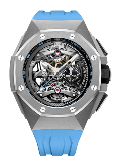 Audemars Piguet Royal Oak Concept Tourbillon Chronograph Openworked Selfwinding Titanium / Blue 26587TI.OO.D031CA.01