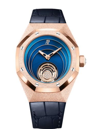 Audemars Piguet Royal Oak Concept Frosted Gold Flying Tourbillon Pink Gold / Blue 26630OR.GG.D326CR.01