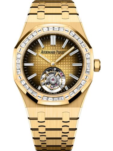 Audemars Piguet Royal Oak Self-Winding Flying Tourbillon Yellow Gold - Baguette / Champagne 26730BA.ZZ.1320BA.01