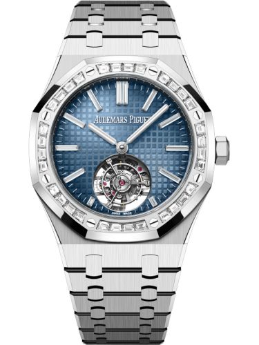 Audemars Piguet Royal Oak Self-Winding Flying Tourbillon White Gold - Baguette / Smoked Blue 26730BC.ZZ.1320BC.02