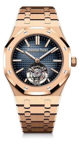 Audemars Piguet Royal Oak Self-Winding Flying Tourbillon Pink Gold / Blue / 50th Anniversary 26730OR.OO.1320OR.01