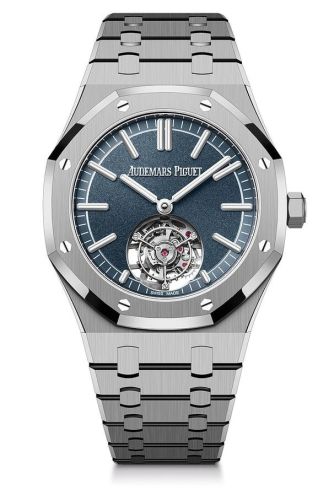 Audemars Piguet Royal Oak Self-Winding Flying Tourbillon Titanium / Blue / 50th Anniversary 26730TI.OO.1320TI.01