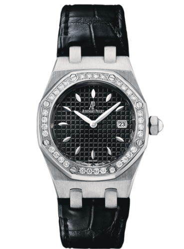 Audemars Piguet Royal Oak Quartz 67621 Stainless Steel / Diamond / Black / Alligator 67621ST.ZZ.D002CR.01